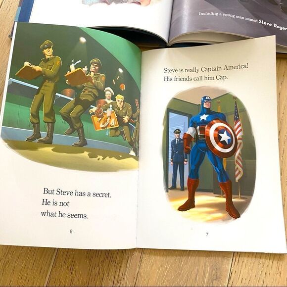 Marvel Children's Book Set Captain America Hardcover and Softcover - Picture 3 of 8